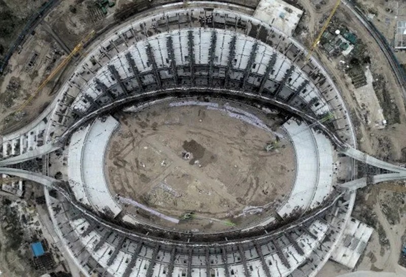 援建柬埔寨體育場(chǎng) 索網(wǎng)張拉圓滿(mǎn)完成