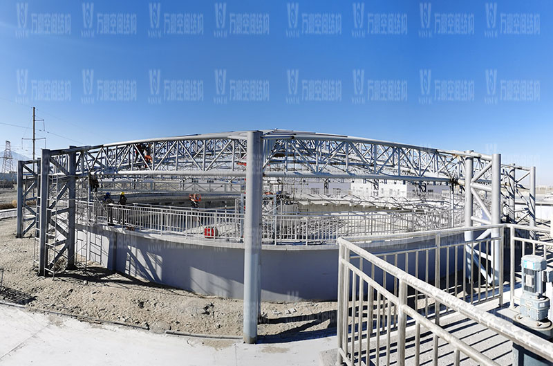格爾木工業園污水池異型鋼結構項目 格爾木工業園污水池異型鋼結構項目