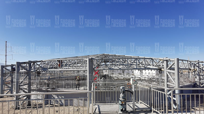 格爾木工業園污水池異型鋼結構項目 格爾木工業園污水池異型鋼結構項目