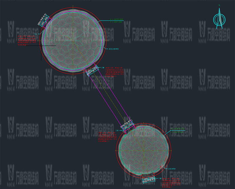 無線創智城市功能空間業態優化五星集市鋼膜結構工程完工