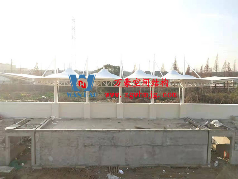 張家港市新建九年一貫制學校膜結(jié)構(gòu)工程完工