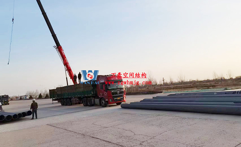 陜西定邊馬蓮灘沙漠公園鋼膜結構工程開始施工