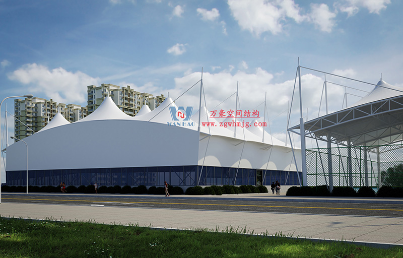 “邊角料”變“金角銀邊”|溫州惠民路西側綠地球場鋼膜結構工程最新施工進度