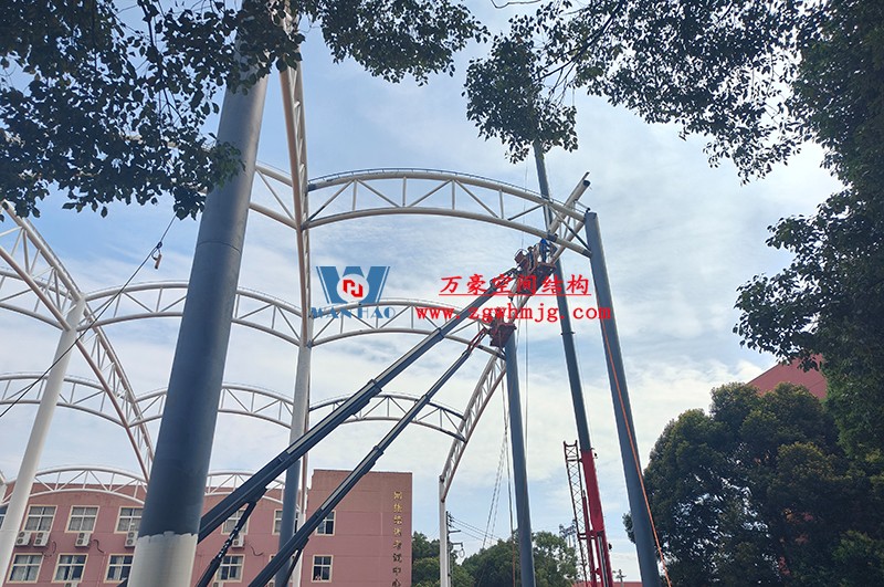 國網江西省電力有限公司培訓中心實訓基地改造膜結構項目最新施工進度