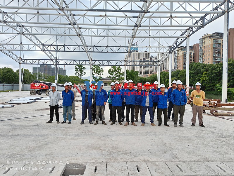 溫州惠民路西側綠地球場鋼結構