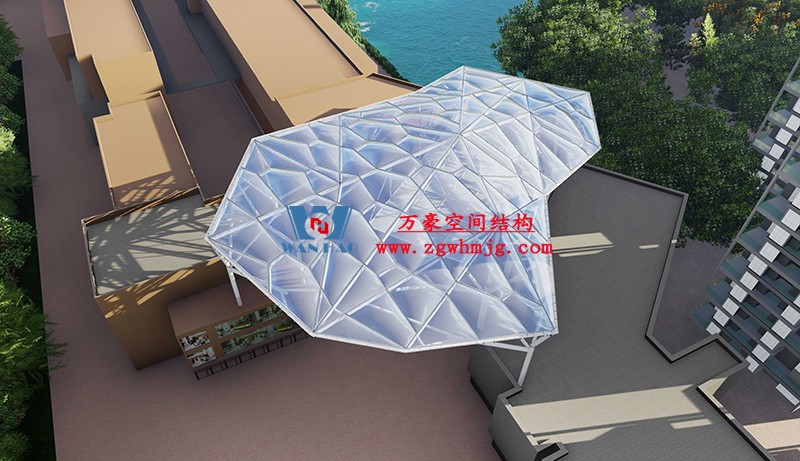 文一塘溪津門(mén)天幕鋼結(jié)構(gòu)及ETFE膜結(jié)構(gòu)氣枕膜工程