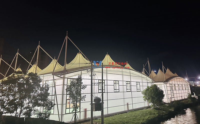 溫州惠民路西側綠地球場鋼膜結構工程