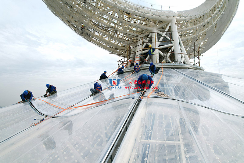 西安絲路塔ETFE膜結構項目順利完工