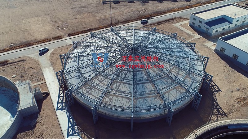 格爾木工業園ETFE膜結構污水池加蓋工程
