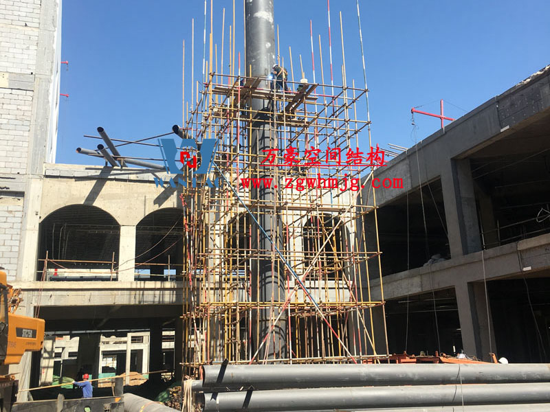 山東聊城萬達小鎮(zhèn)七彩祥云索膜結(jié)構(gòu)項目