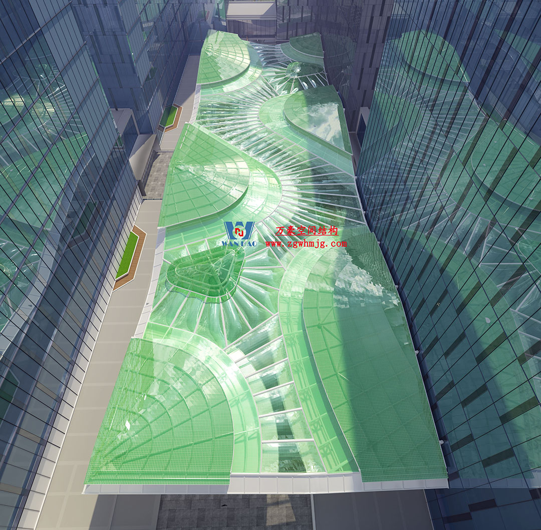 博多森谷項目中庭etfe膜結構工程