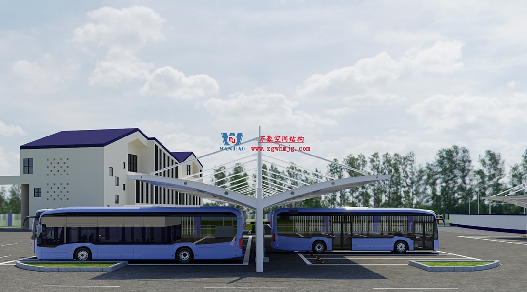 隨處可見的遮陽擋雨守護衛士-膜結構車棚