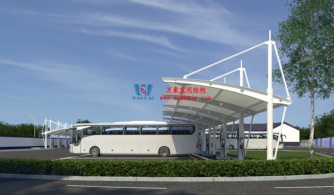 隨處可見的遮陽擋雨守護衛士-膜結構車棚