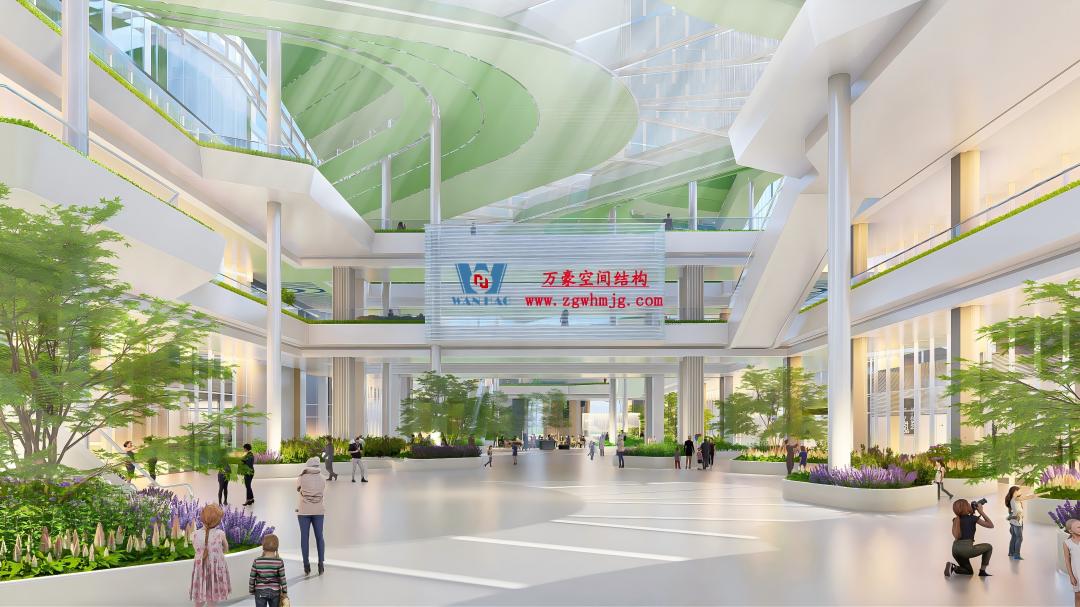 在中庭種一片鋼膜結(jié)構的“森谷”