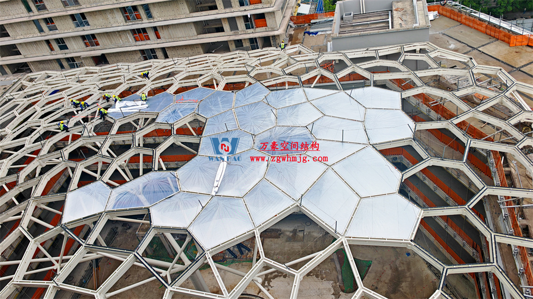 浙江萬豪空間結(jié)構集團有限公司安吉云安里項目膜結(jié)構工程進展報告