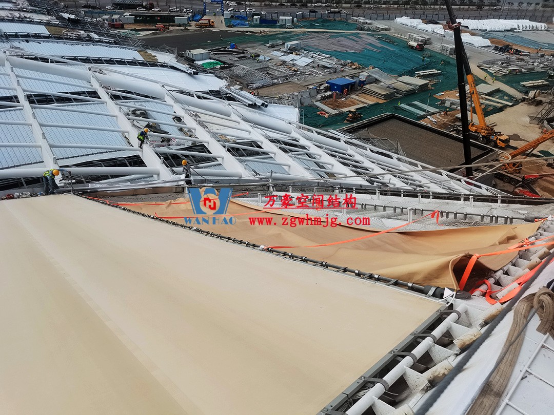 鄭州中原高鐵港數字展貿城ETFE膜結構 PTFE膜結構項目