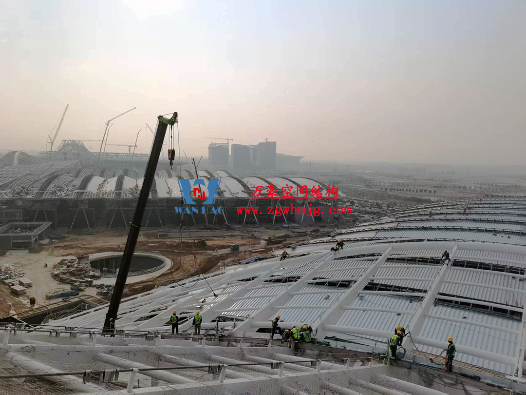 鄭州中原高鐵港數字展貿城ETFE膜結構 PTFE膜結構項目