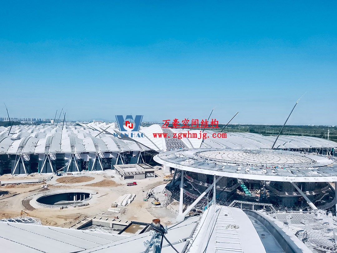 鄭州中原高鐵港數(shù)字展貿(mào)城ETFE PTFE膜結(jié)構(gòu)項目