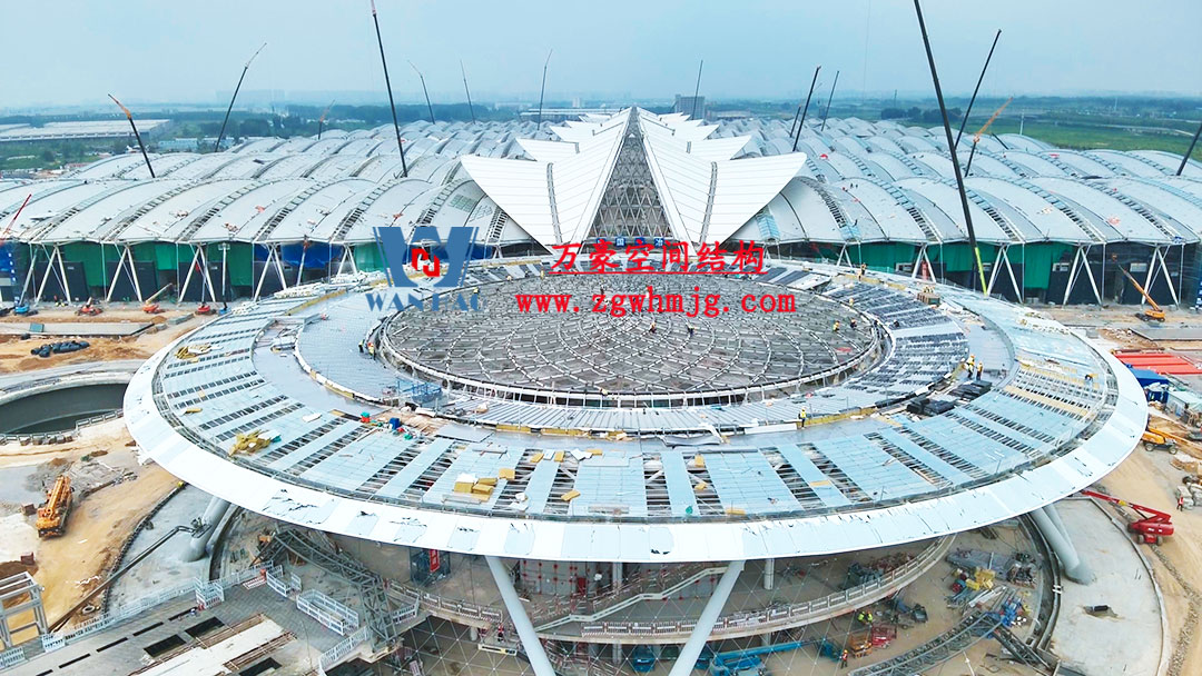 鄭州中原高鐵港數(shù)字展貿(mào)城ETFE PTFE膜結(jié)構(gòu)項目