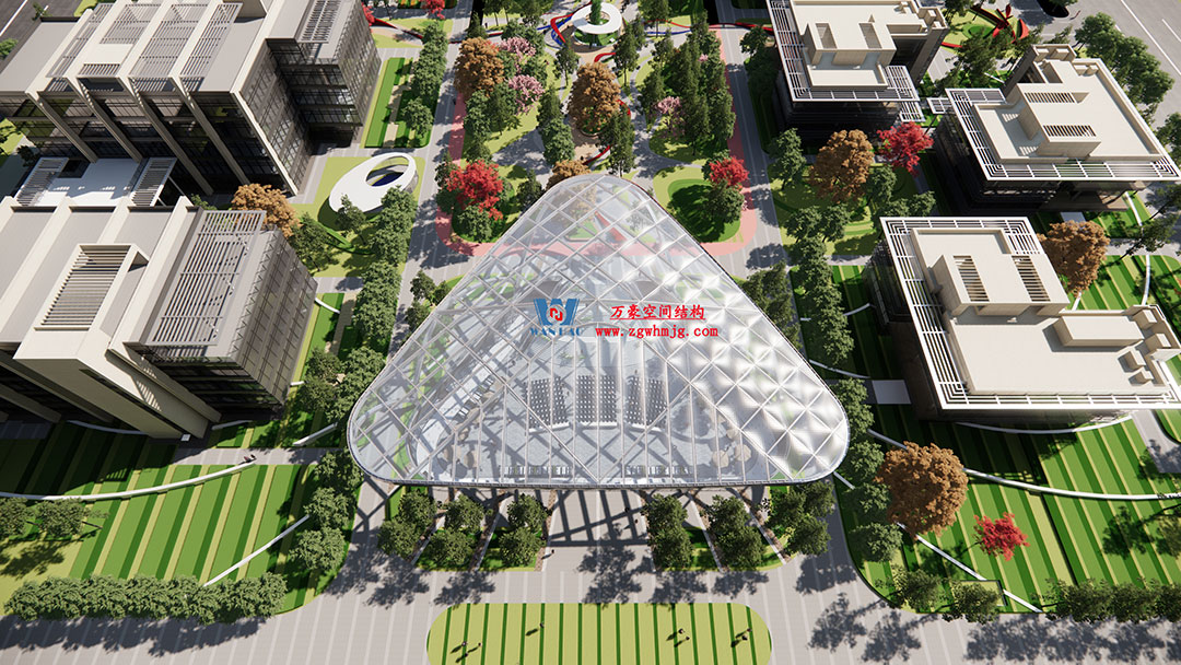 ETFE氣枕膜與雙曲面空間網殼結構結合是什么樣？一起來一睹真容