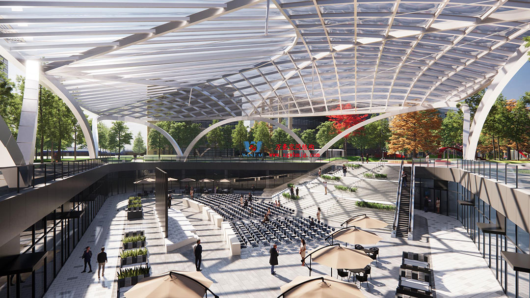 ETFE氣枕膜與雙曲面空間網殼結構結合是什么樣？一起來一睹真容