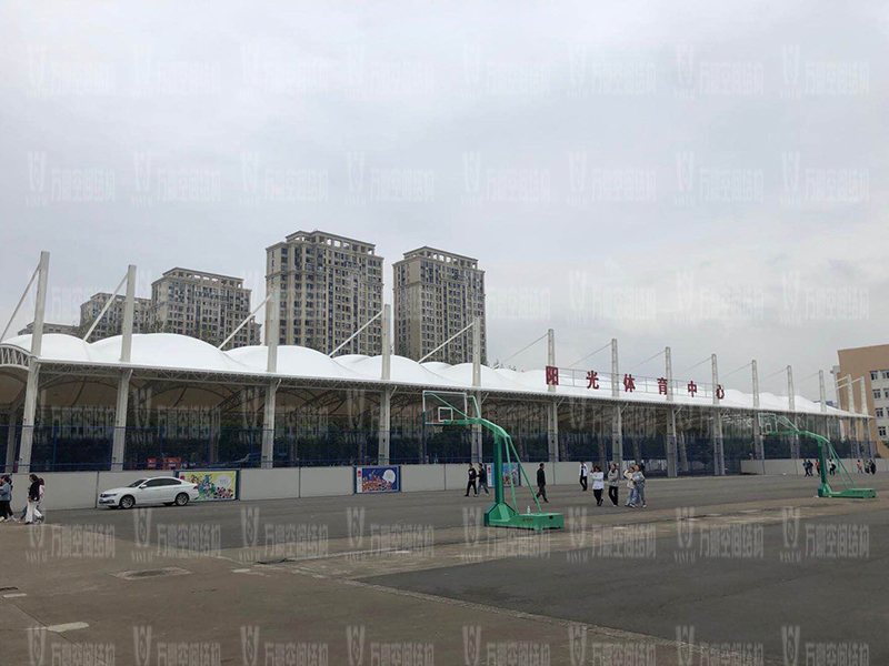 浙江紡織服裝職業技術學院東西校區運動場膜結構項目竣工