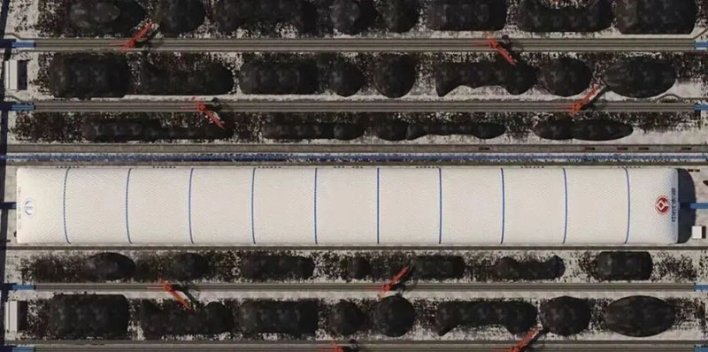 1130米，這個充氣膜有些長