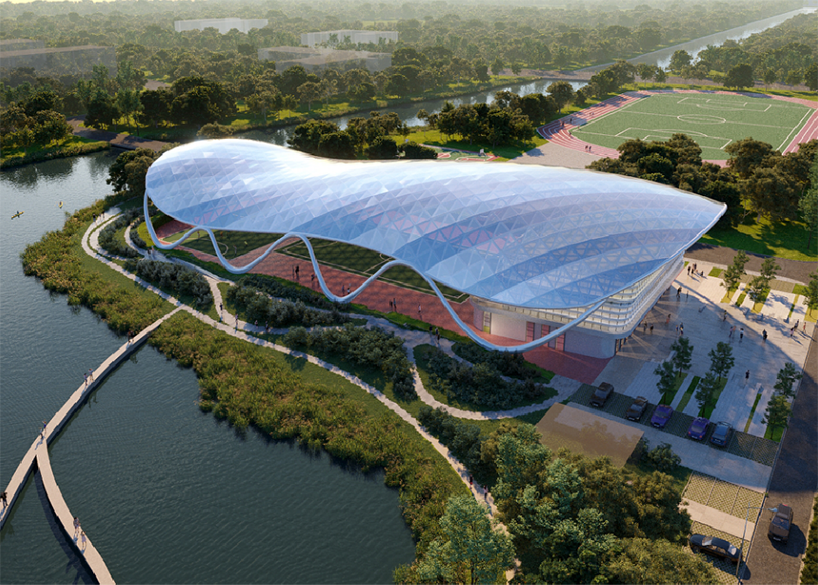上海工程技術大學松江校區風雨操場ETFE膜結構