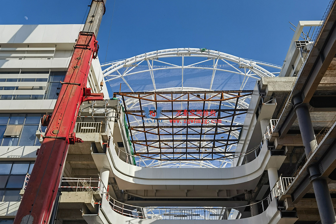 工程進度全速推進，PTFE膜材張拉在即！