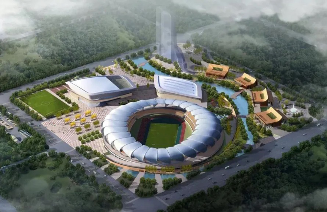 瑞麗國際文體中心緊鑼密鼓施工中，“盛世之花”即將綻放
